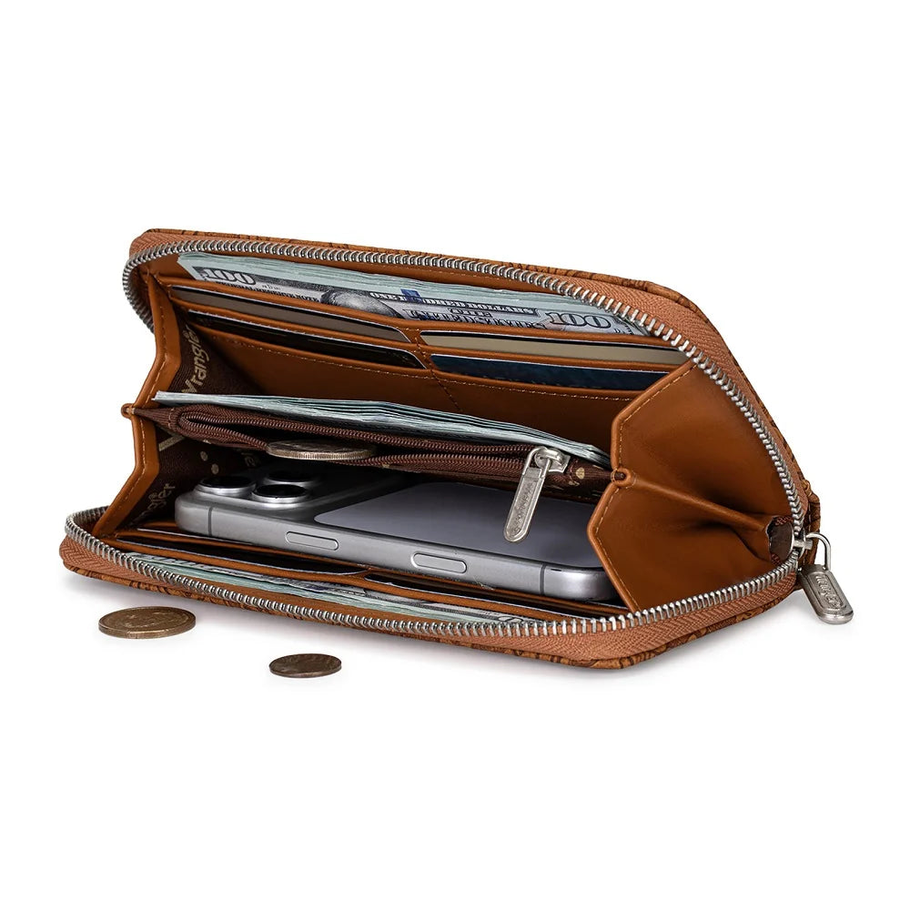 Wrangler Floral Tooled Wristlet Wallet