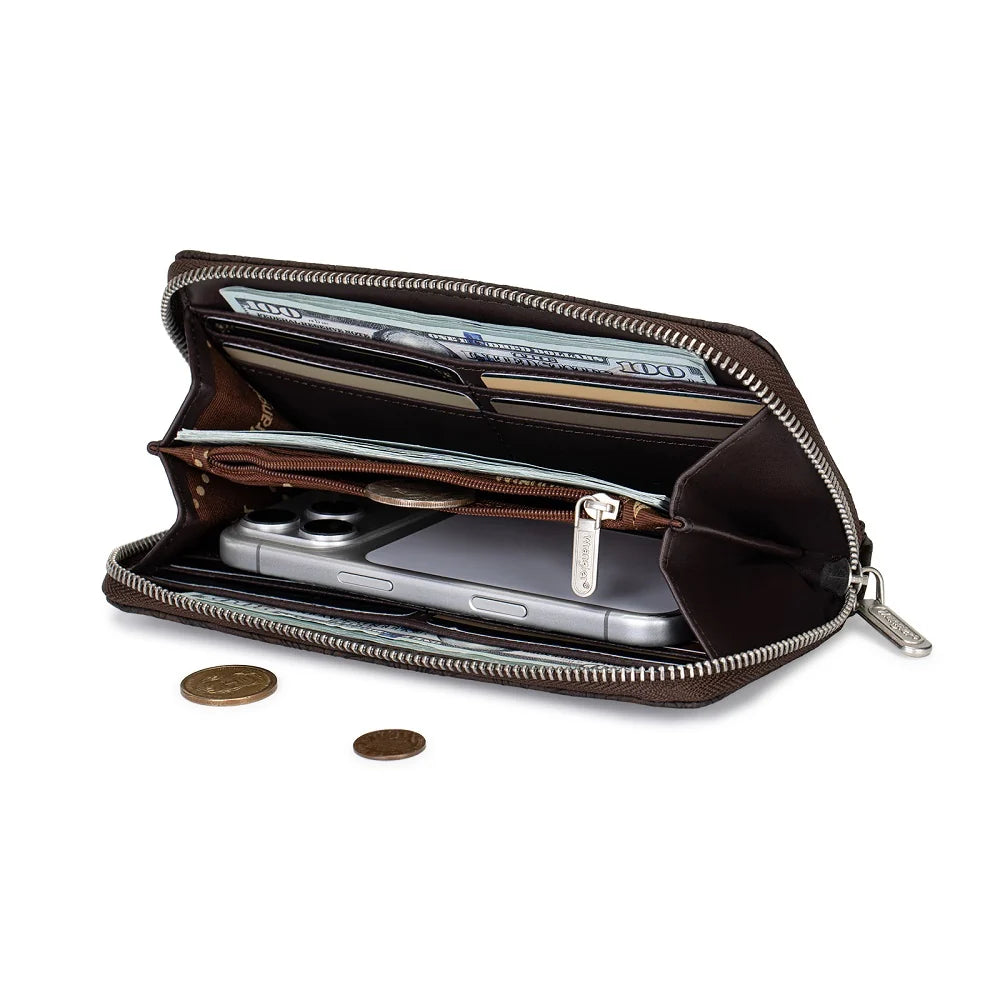 Wrangler Floral Tooled Wristlet Wallet