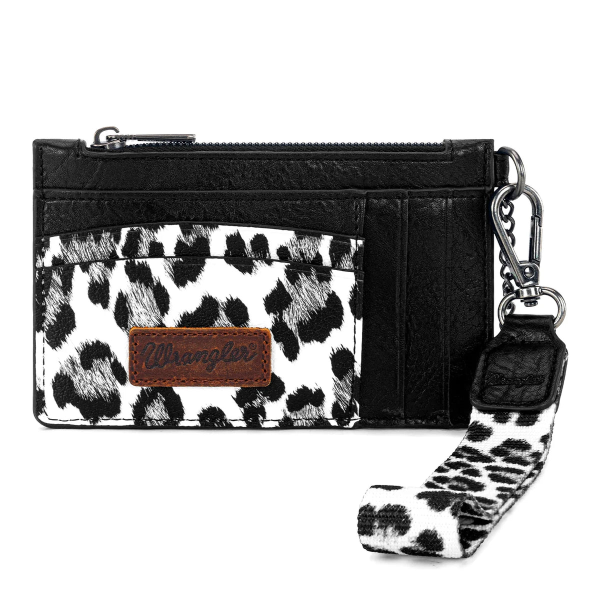 Wrangler Leopard Print Key Chain Wristlet Card Wallet