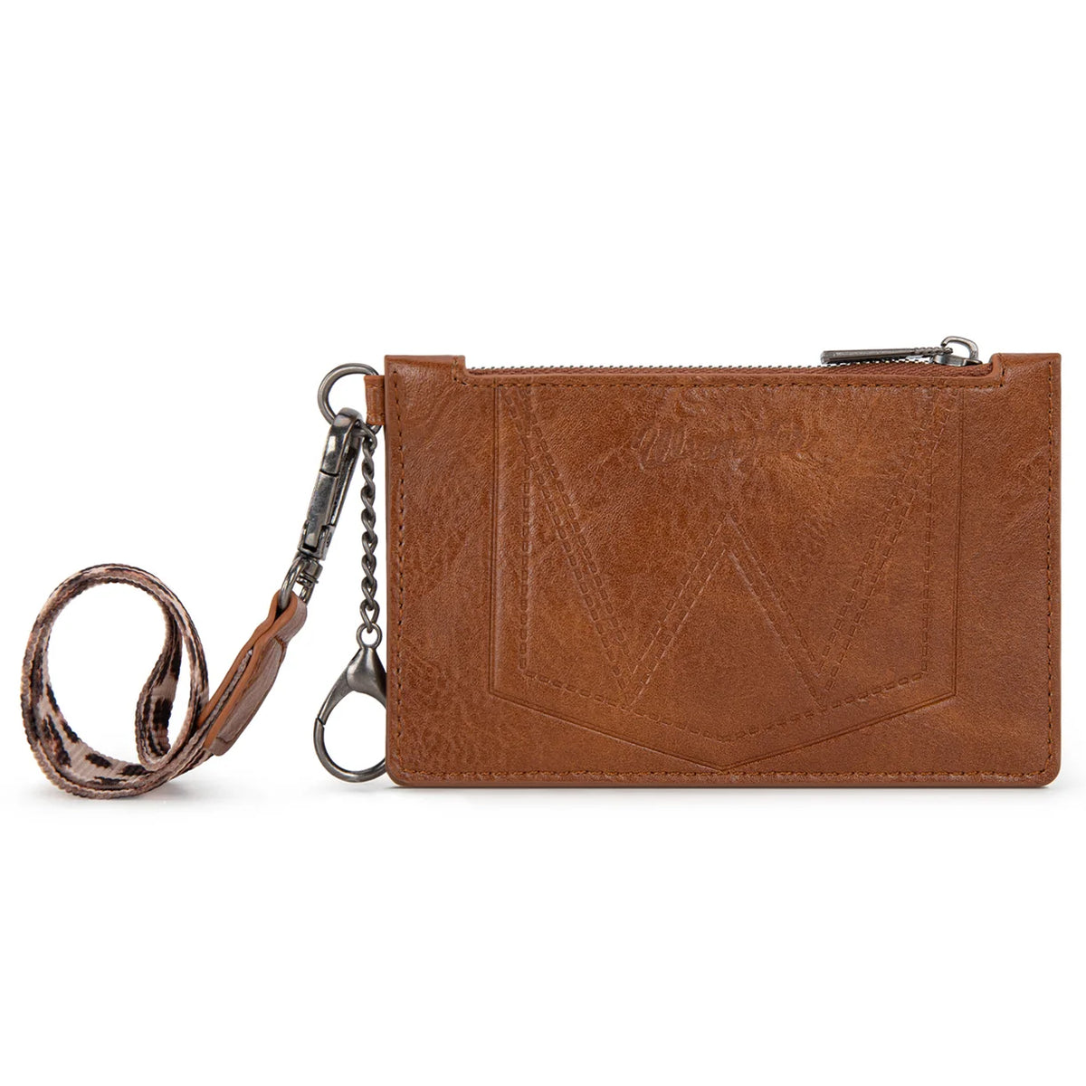Wrangler Leopard Print Key Chain Wristlet Card Wallet