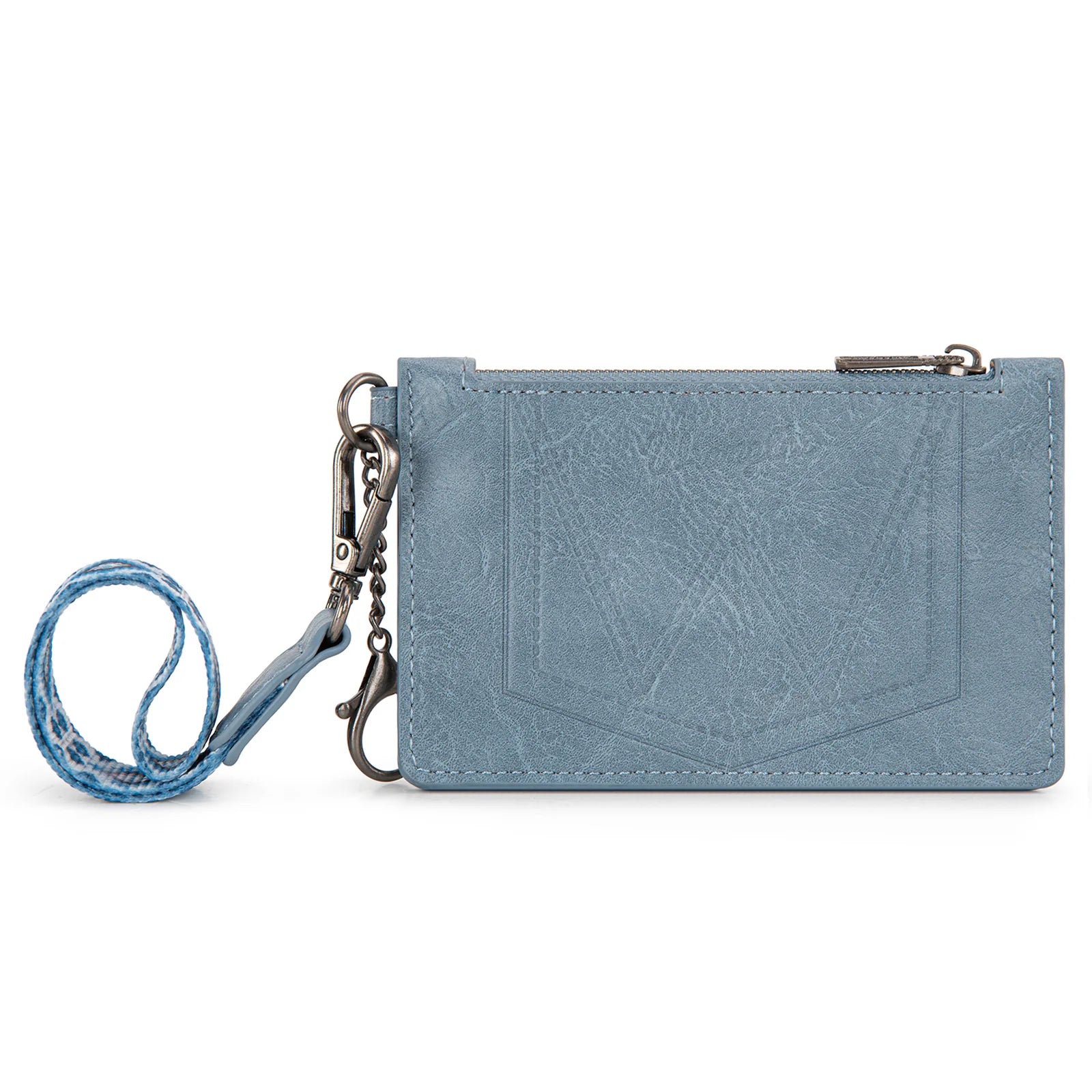 Wrangler Aztec Print Key Chain Wristlet Card Wallet - Jean