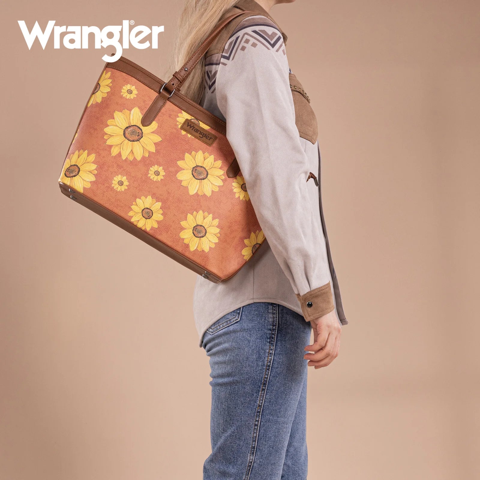 Wrangler Sunflower Print Tote Bag