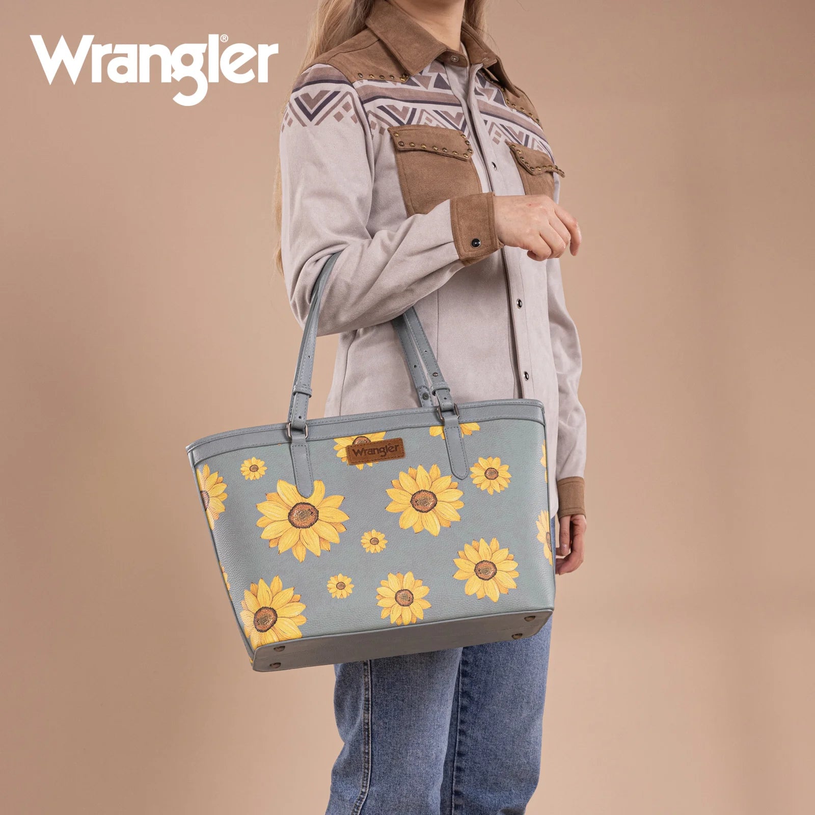 Wrangler Sunflower Print Tote Bag
