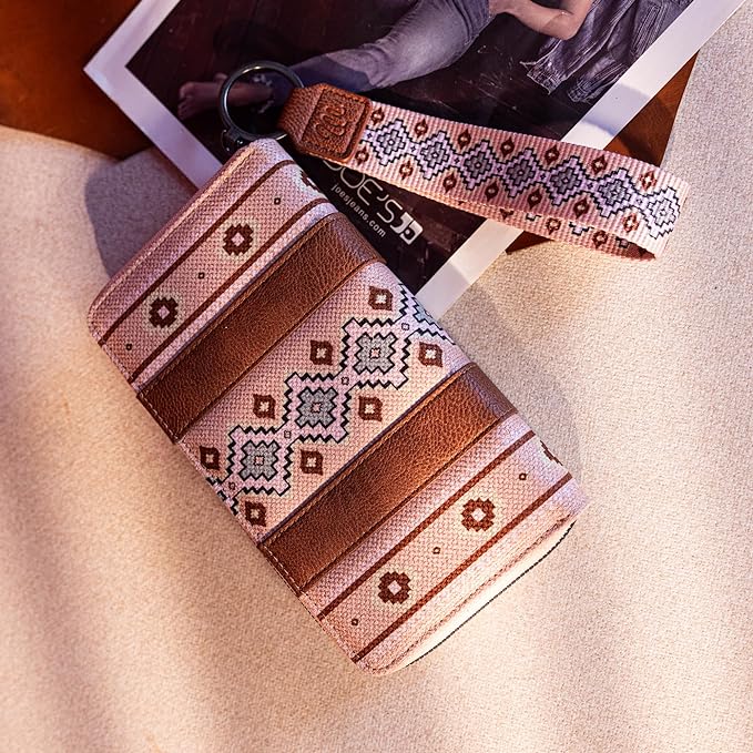 Portefeuille Wrangler sud-ouest Art Print - Rose
