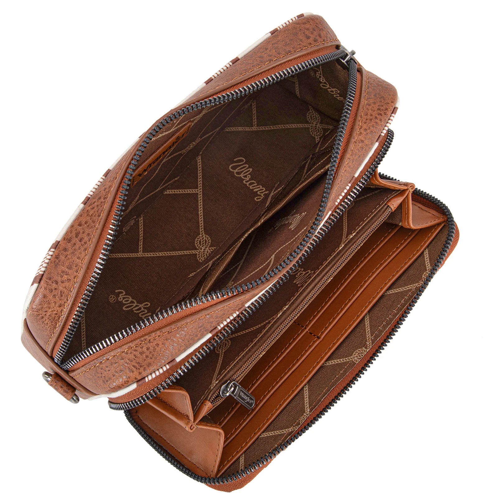 Sac à bandoulière Wrangler à rayures et imprimé avec compartiment portefeuille - BR