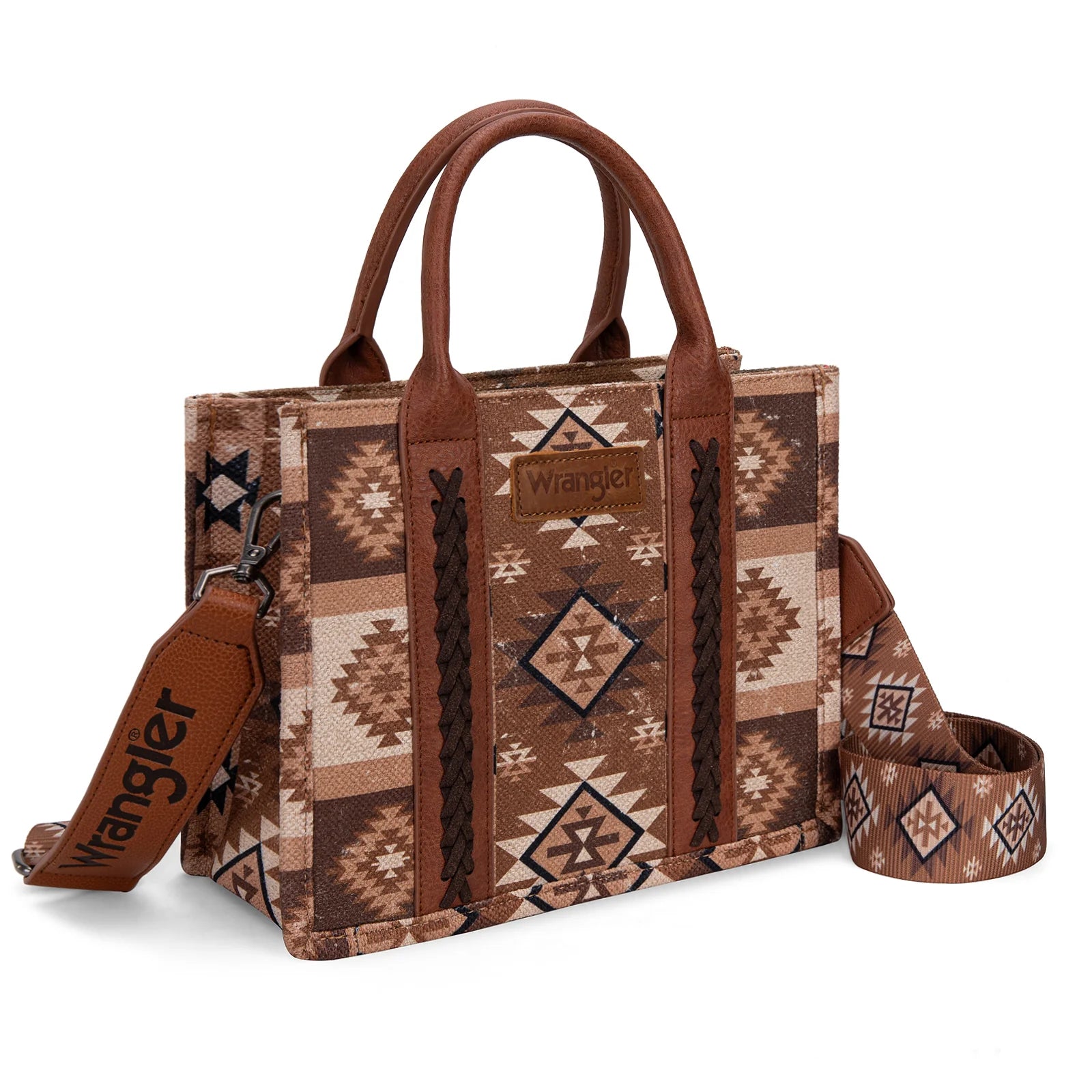 Wrangler Aztec Pattern Dual Sided Print -Tote/Crossbody