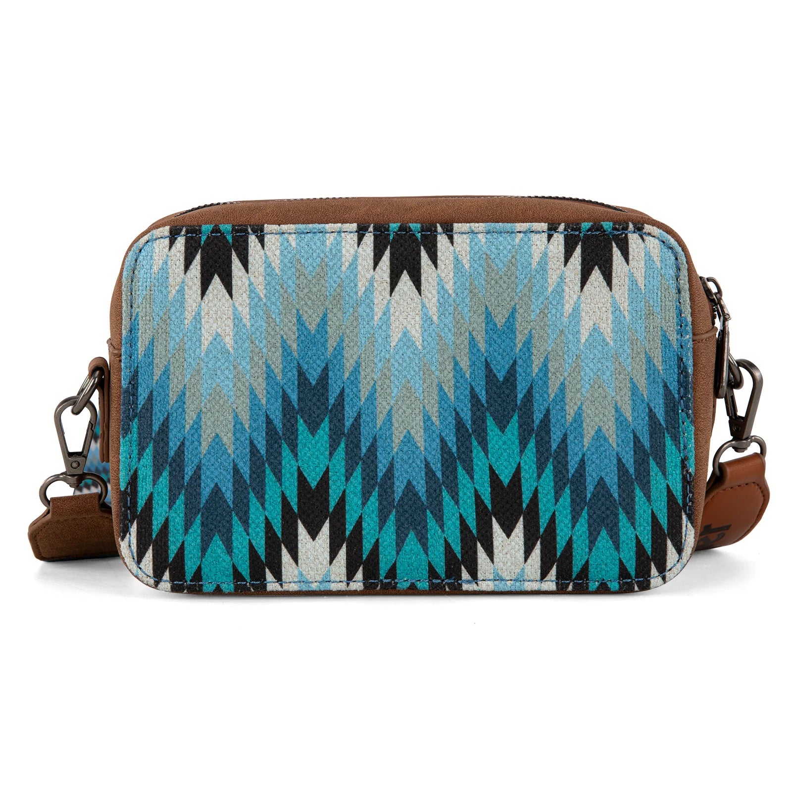 Sac bandoulière Wrangler double face à motif sud-ouest, avec compartiment intégré pour portefeuille - Jean