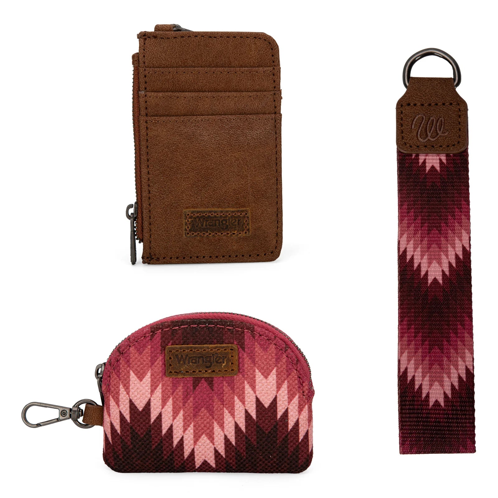 Pochette double avec motif artistique Wrangler Southwestern - Rose foncé