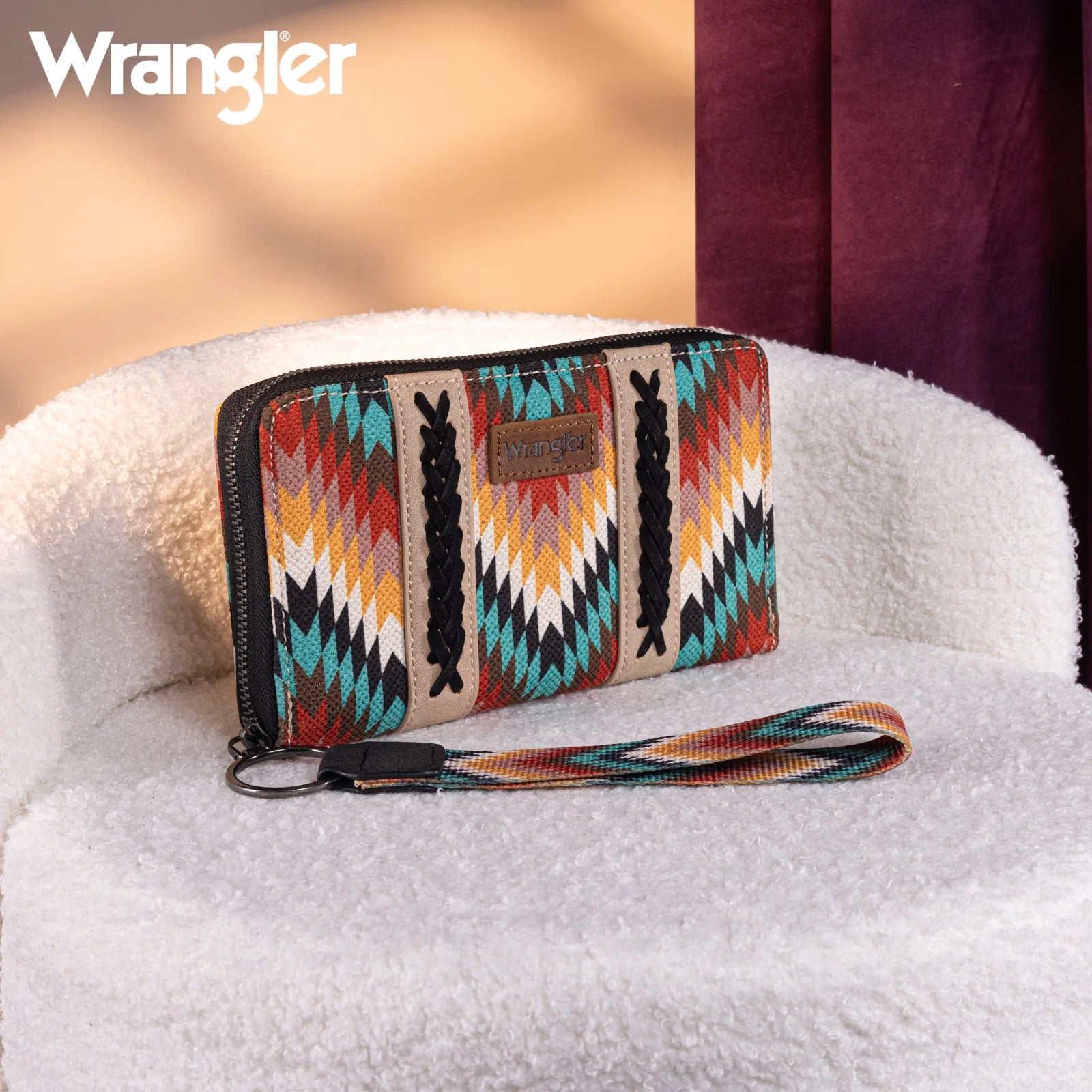 Portefeuille Wrangler Southwestern Art Print - Noir