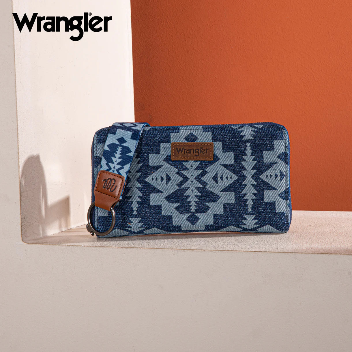 Wrangler Southwestern Art Print Wallet - Jean