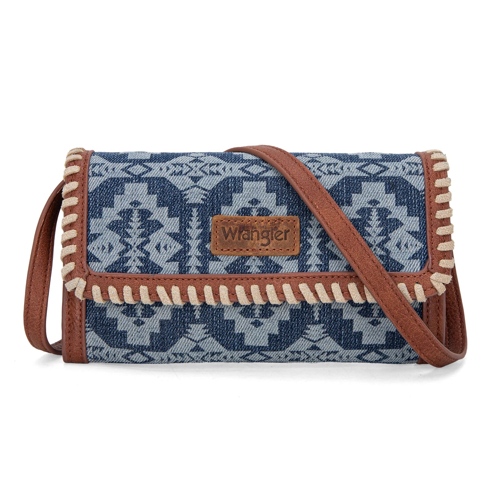 Portefeuille/sac bandoulière/pochette Wrangler motif sud-ouest - Jean