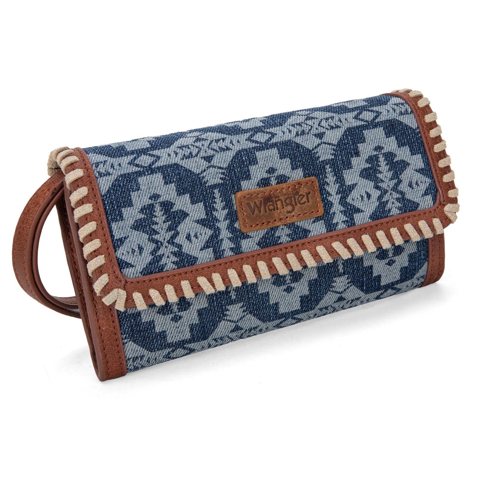 Portefeuille/sac bandoulière/pochette Wrangler motif sud-ouest - Jean