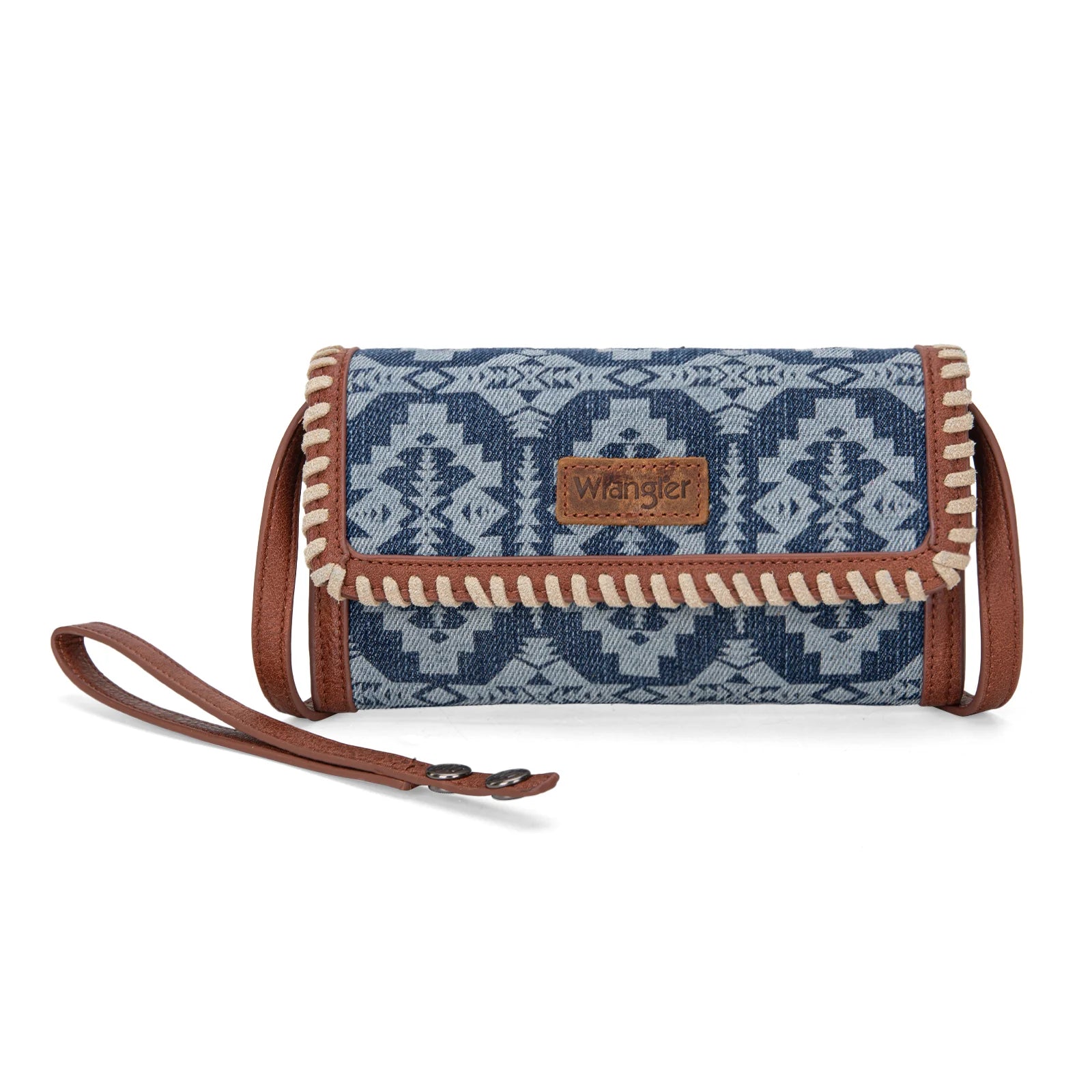 Portefeuille/sac bandoulière/pochette Wrangler motif sud-ouest - Jean