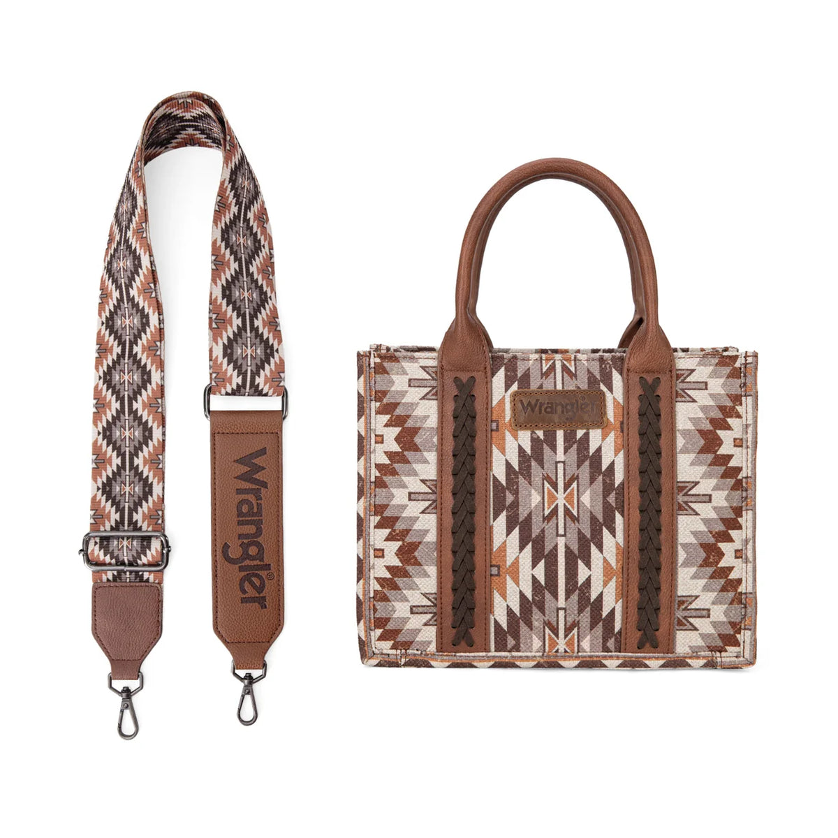 Wrangler Southwestern Pattern Dual Sided Print - Tote/Crossbody