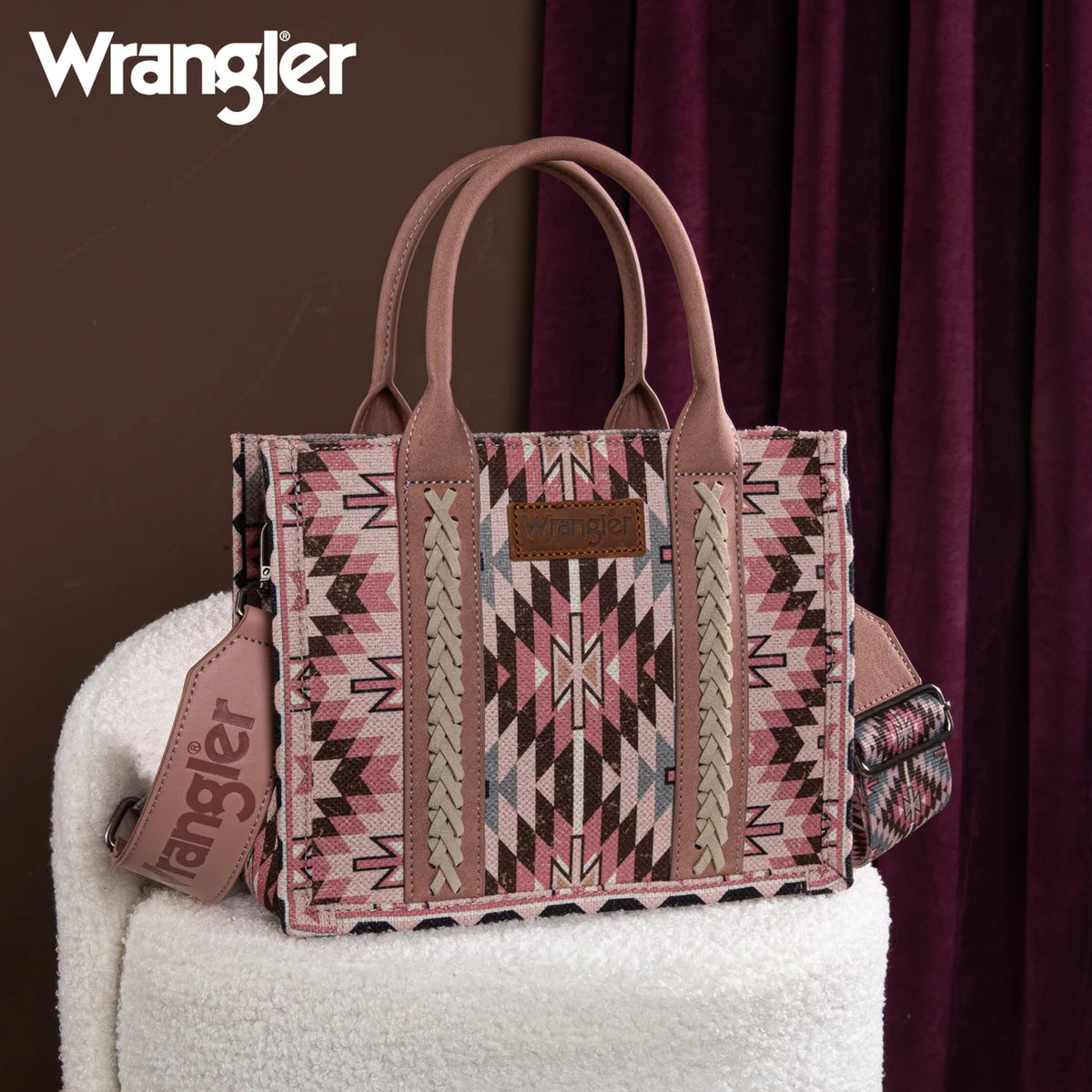 Wrangler Southwestern Pattern Dual Sided Print - Tote/Crossbody