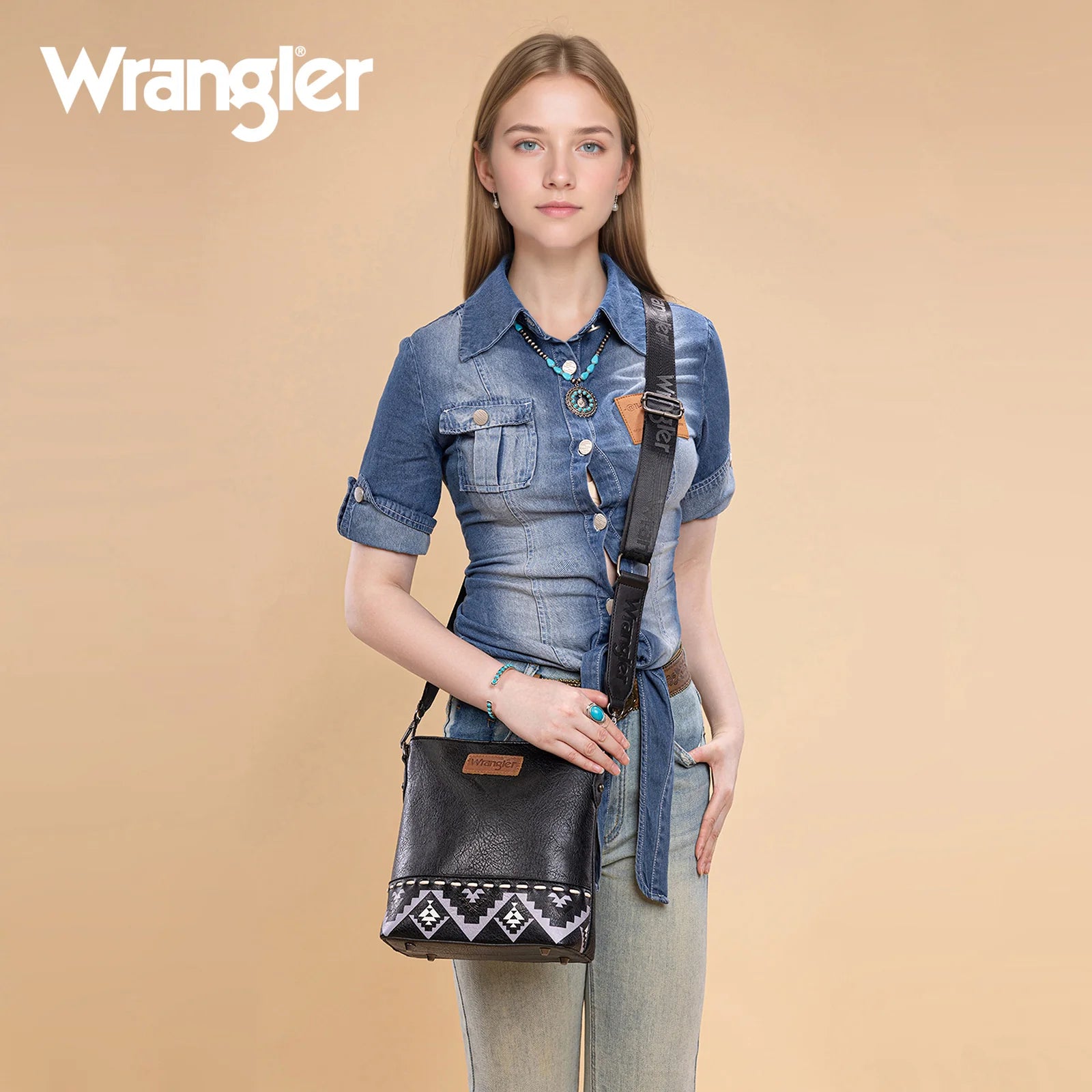 Wrangler Aztec Print Crossbody Bag