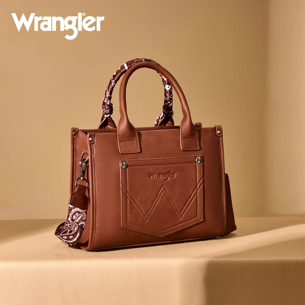 Wrangler Braided Paisley Bandana Tote Bag
