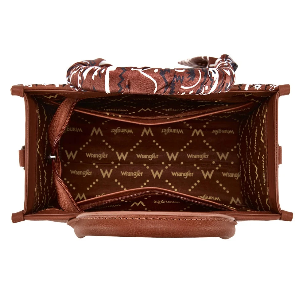 Wrangler Braided Paisley Bandana Tote Bag
