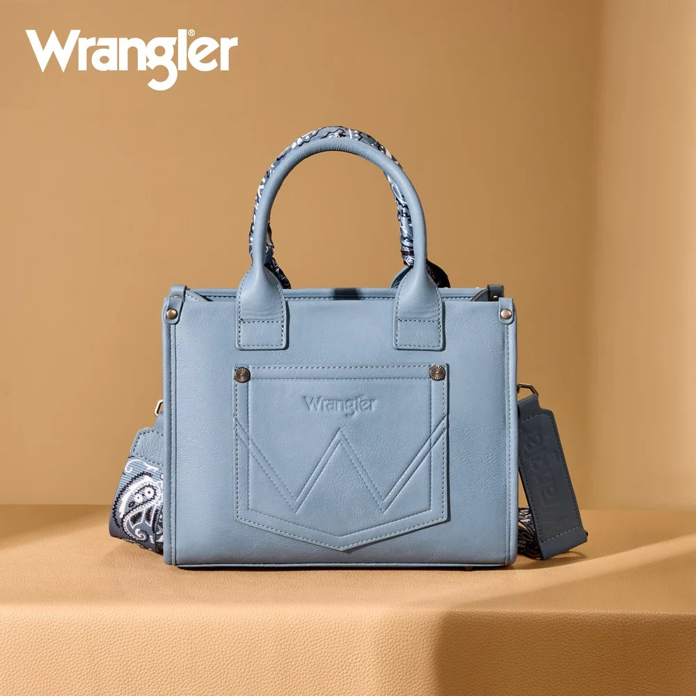 Wrangler Braided Paisley Bandana Tote Bag