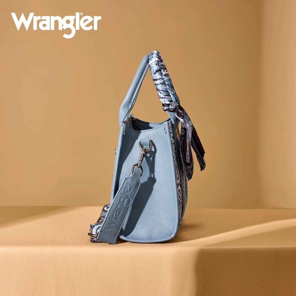 Wrangler Braided Paisley Bandana Tote Bag