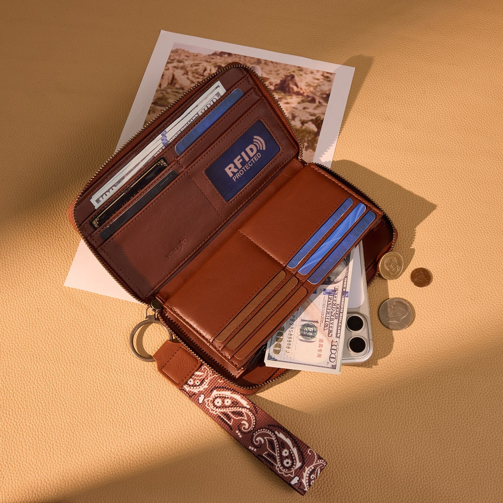Wrangler Braided Paisley Bandana Wallet