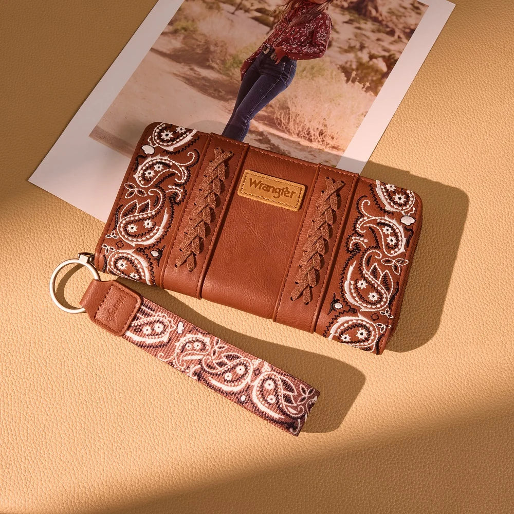 Wrangler Braided Paisley Bandana Wallet