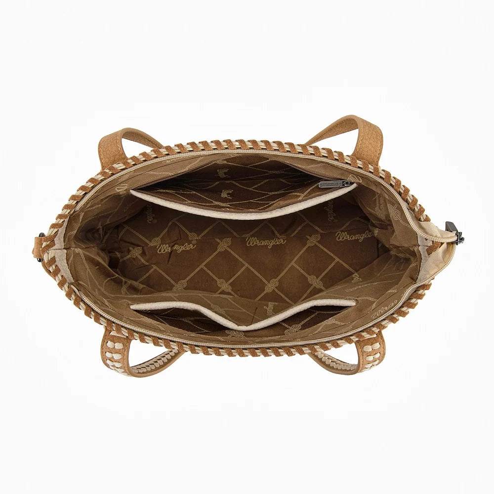 Wrangler Braided Tassel Tote Bag