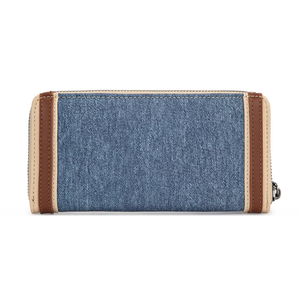 Wrangler Western Chevron Contrast Stitch RFID Wallet - Jean