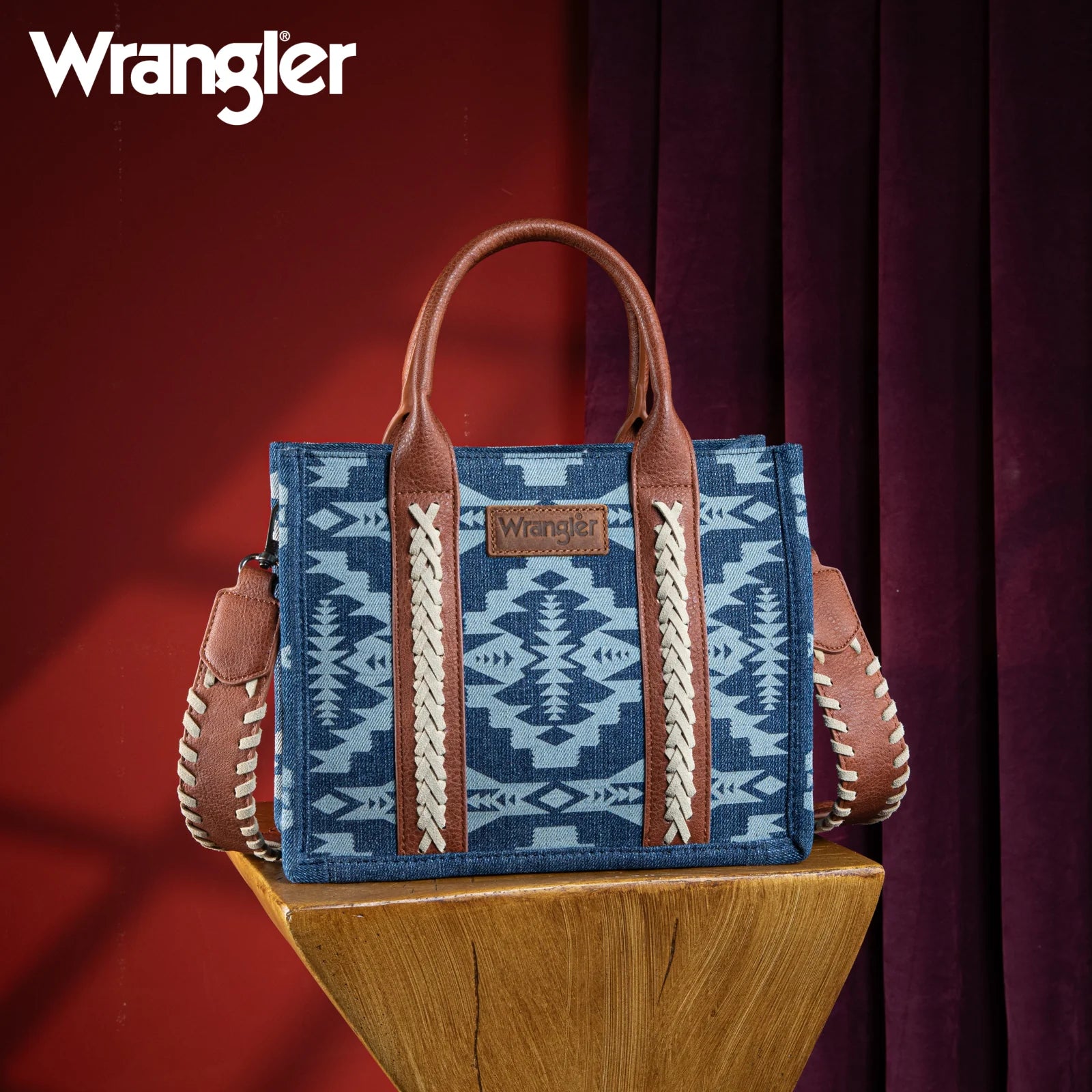 Petit sac cabas/sac à bandoulière en toile imprimé sud-ouest Wrangler - Jean