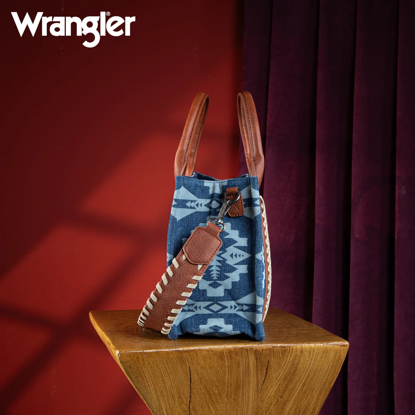 Petit sac cabas/sac à bandoulière en toile imprimé sud-ouest Wrangler - Jean