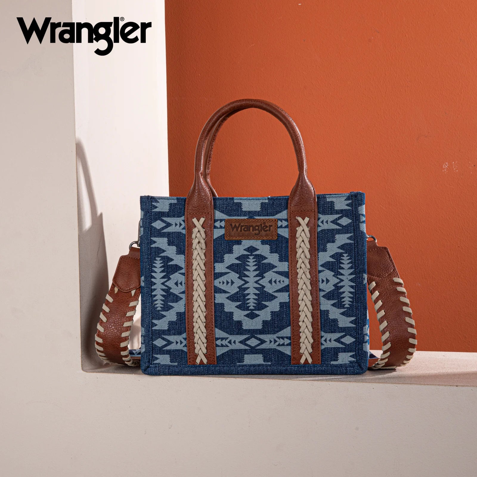 Petit sac cabas/sac à bandoulière en toile imprimé sud-ouest Wrangler - Jean
