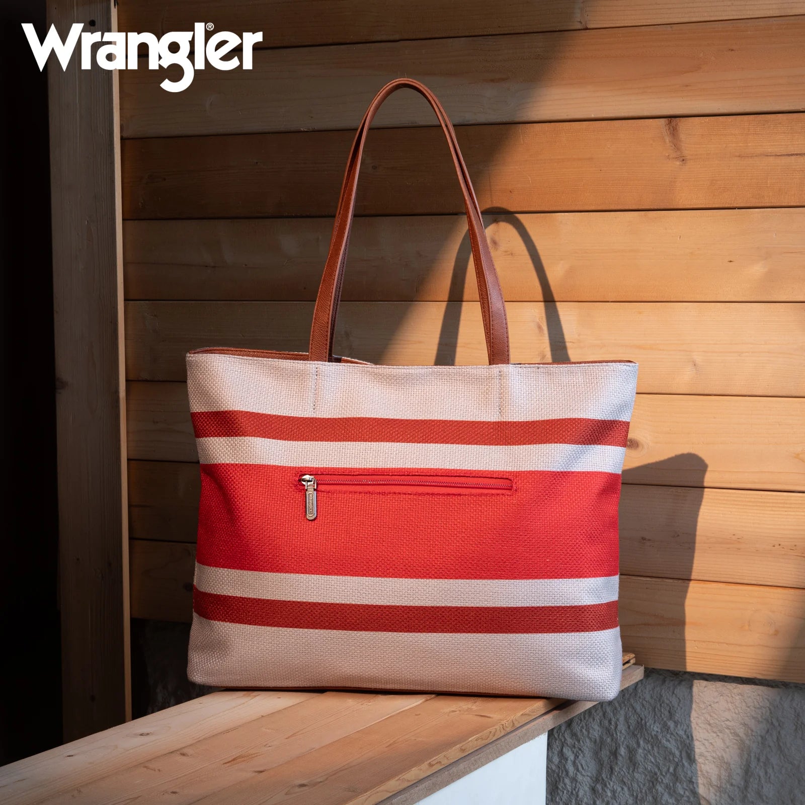 Wrangler Aztec Pattern Dual Sided Print Canvas Tote Bag