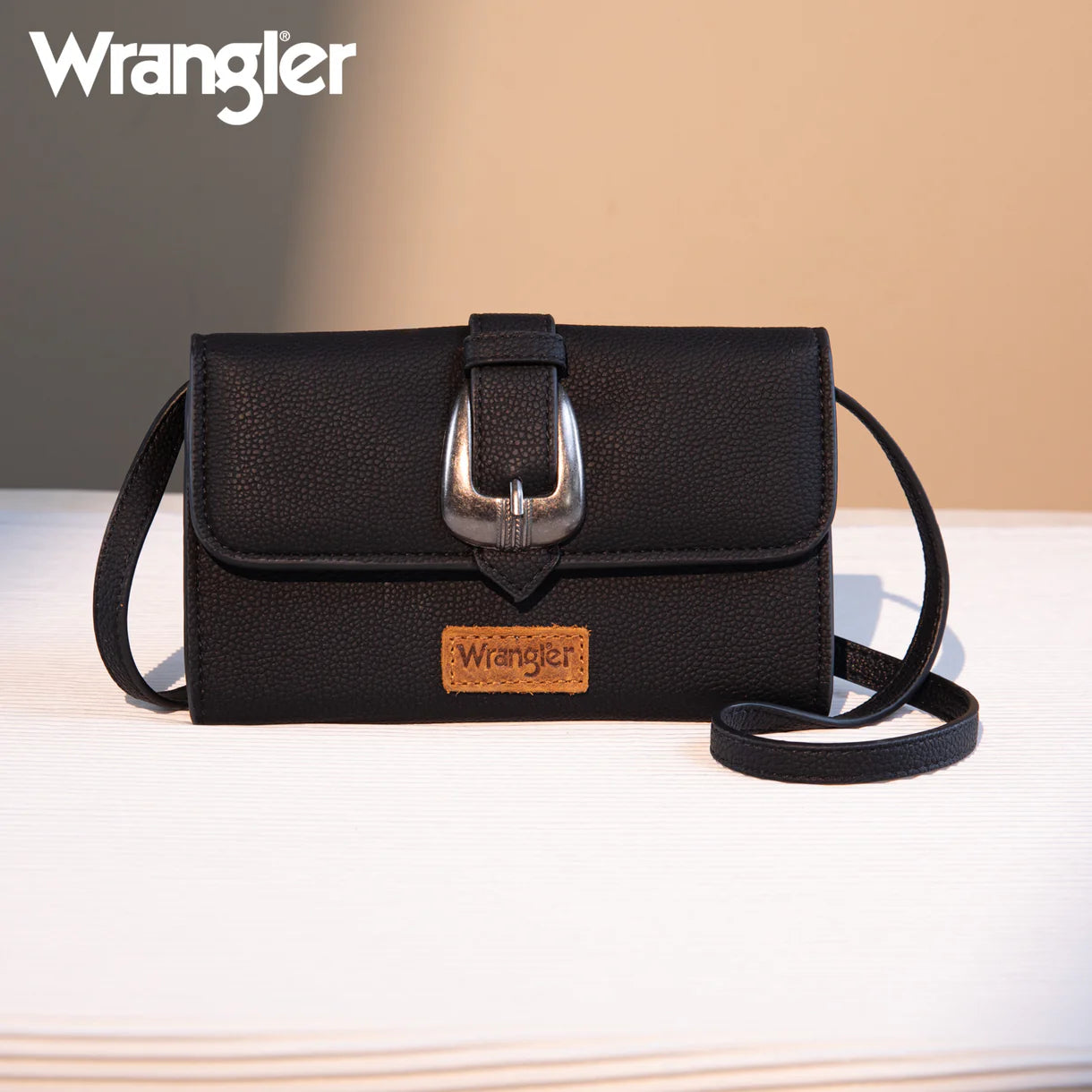 Wrangler Buckle Wallet /Shoulder Bag/Crossbody - Black