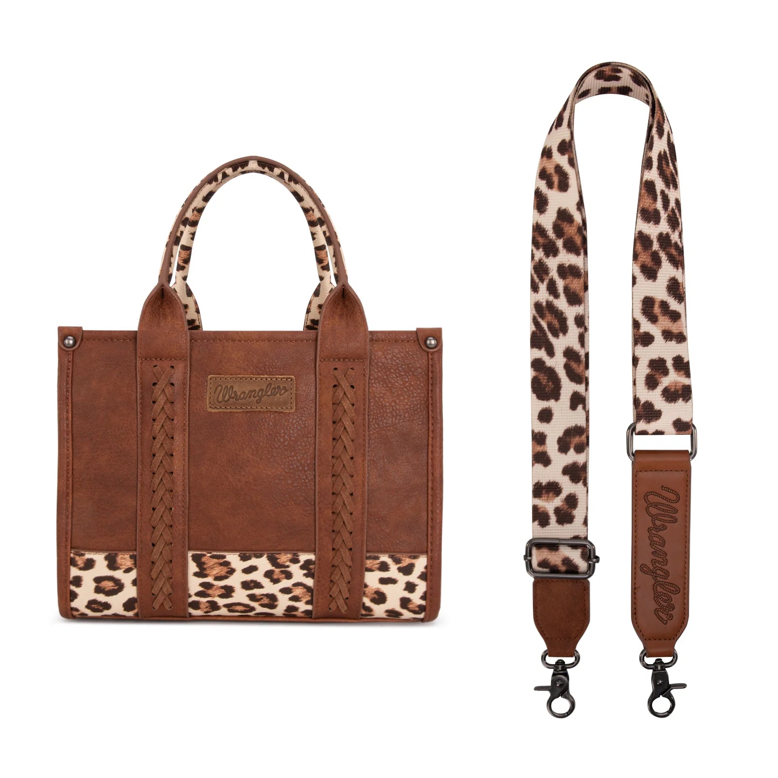 Wrangler Leopard Print Concealed Carry Tote/Crossbody