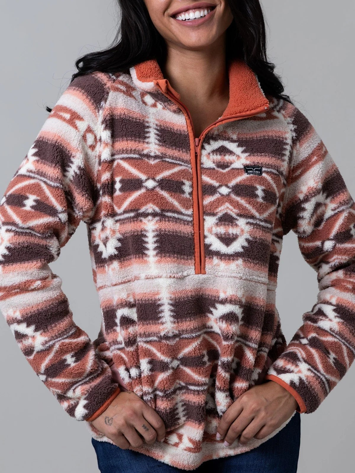 Kimes Ranch Roswell Polar Fleece - Rust Red