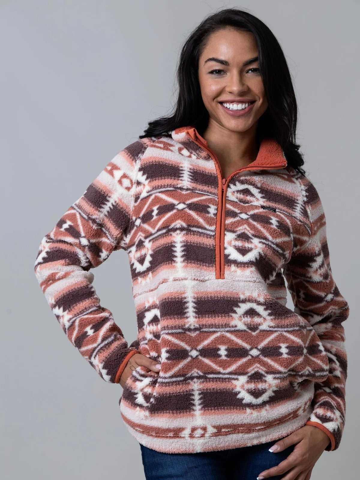 Kimes Ranch Roswell Polar Fleece - Rust Red